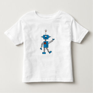 T-shirt Pour Les Tous Petits Robot bleu
