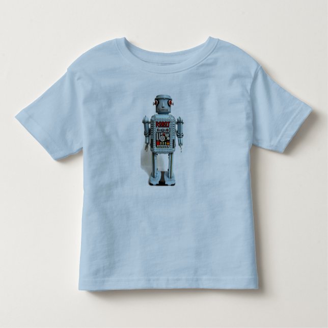 T-shirt Pour Les Tous Petits Robot bleu - Todler T - (Devant)