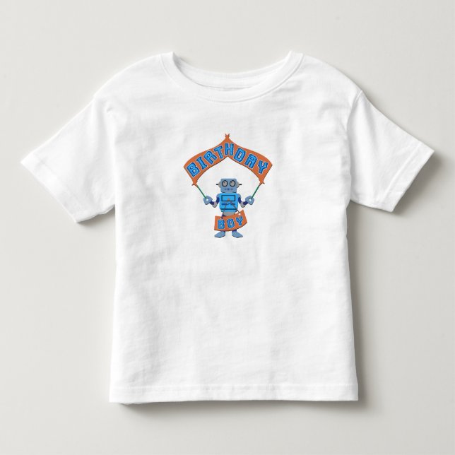 T-shirt Pour Les Tous Petits Robot Boy Birthday (Devant)