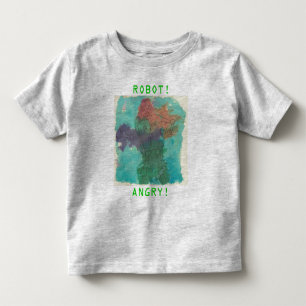 T-shirt Pour Les Tous Petits Robot fâché