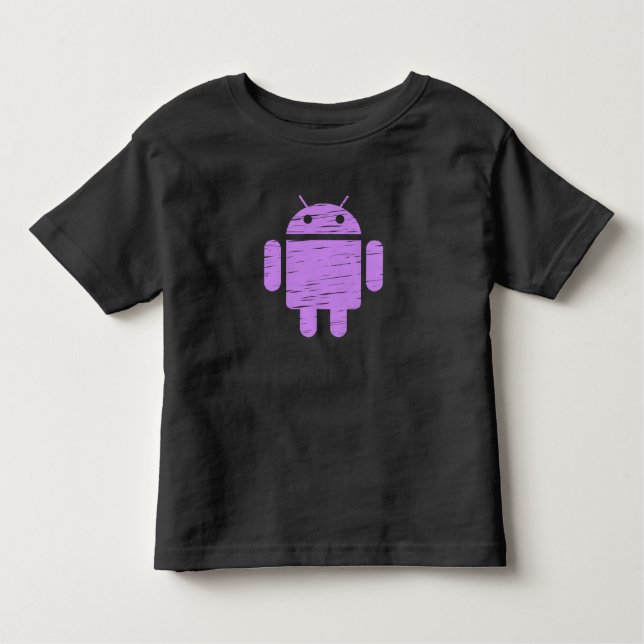 T-shirt Pour Les Tous Petits Robot mou pourpre (Devant)