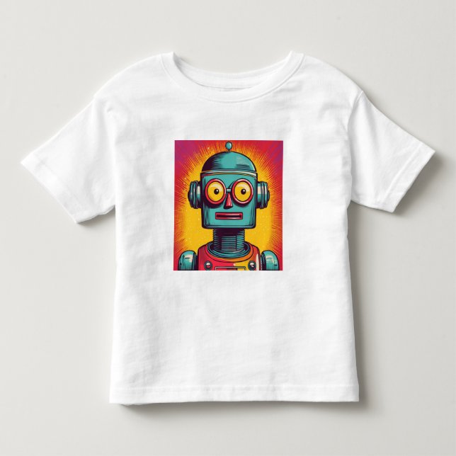 T-shirt Pour Les Tous Petits Robot Pop Art (Devant)