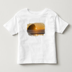 T-shirt Pour Les Tous Petits Roche de rayon de soleil et de meule de foin au