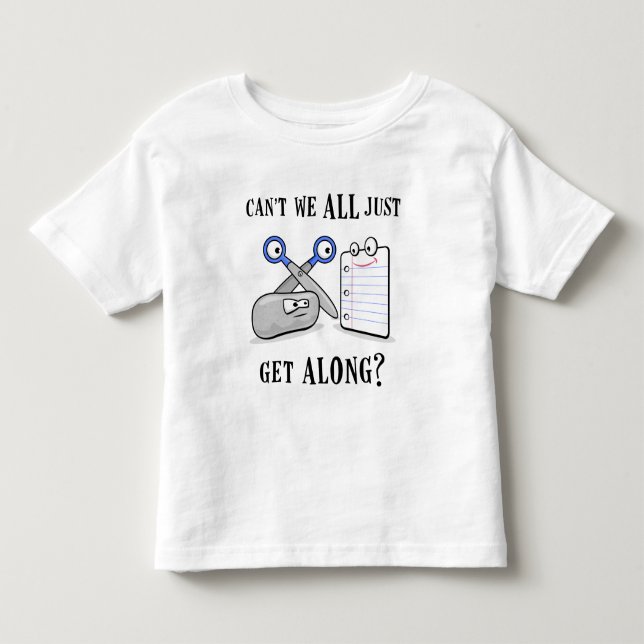 T-shirt Pour Les Tous Petits Roche-Papier-Ciseaux (Devant)