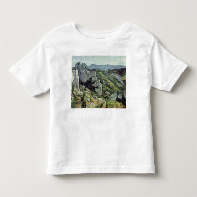 T-shirt Pour Les Tous Petits Roches de Paul Cezanne | chez L'Estaque, 1879-82 (Devant)