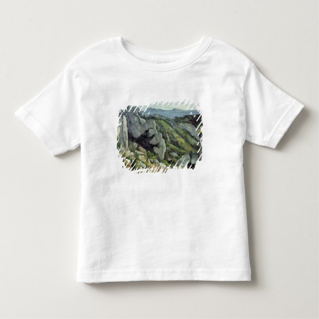 T-shirt Pour Les Tous Petits Roches de Paul Cezanne | chez L'Estaque, 1879-82 (Devant)