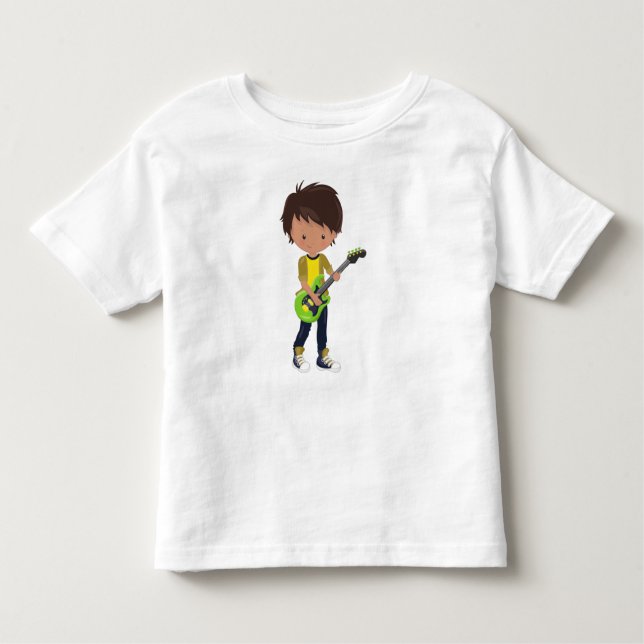T-shirt Pour Les Tous Petits Rock Boy, Latino Boy, Joueur de guitare, Musique (Devant)