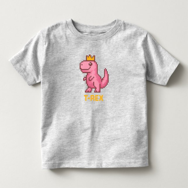 T-shirt Pour Les Tous Petits Roi Dinosaure Mignon - Trex (Devant)
