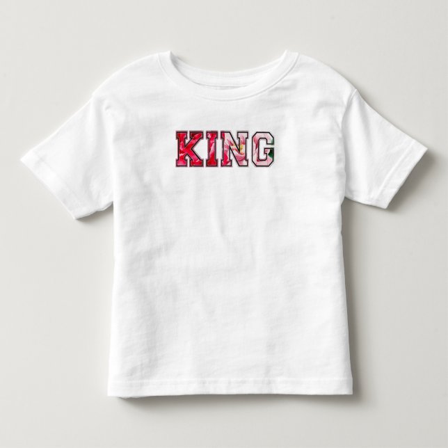 T-shirt Pour Les Tous Petits Roi texte lettrage style graffiti (Devant)