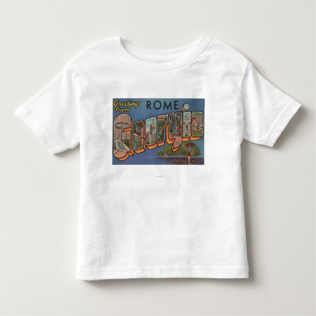 T-shirt Pour Les Tous Petits Rome, lettre ScenesRome, GA de GeorgiaLarge (Devant)