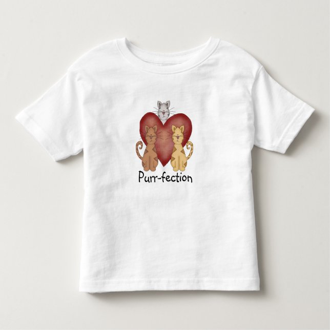 T-shirt Pour Les Tous Petits Ronronnement-fection de chats (Devant)