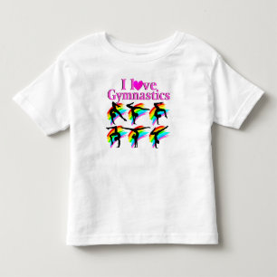T-SHIRT POUR LES TOUS PETITS ROSE PLANCHE J'AIME LA CONCEPTION DE GYMNASTICS