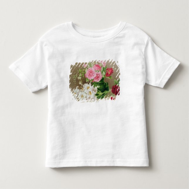 T-shirt Pour Les Tous Petits Roses et lis (Devant)