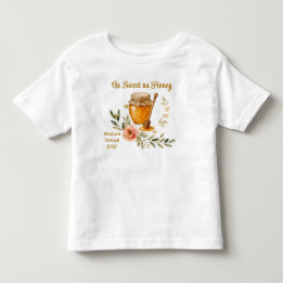 T-shirt Pour Les Tous Petits Rosh Hashanah Aquarelle Aussi Doux que du Miel