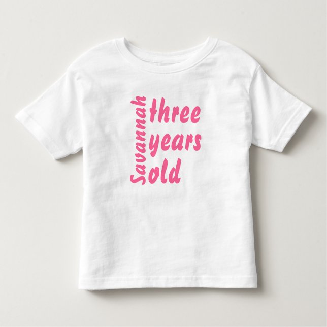 T-shirt Pour Les Tous Petits Rouffle rose Cute Baby Girl Trois ans Romper (Devant)