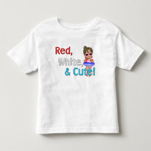 T-shirt Pour Les Tous Petits Rouge, blanc et mignon !