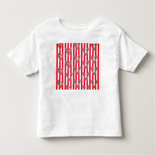 T-shirt Pour Les Tous Petits Rouge Blanc Stripes Lollipops Coeurs