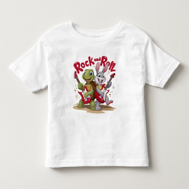 T-shirt Pour Les Tous Petits Roulement de reptile et de lièvre (Devant)