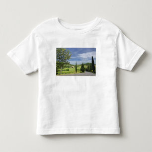 T-shirt Pour Les Tous Petits Route de campagne sinueuse entre des cyprès en