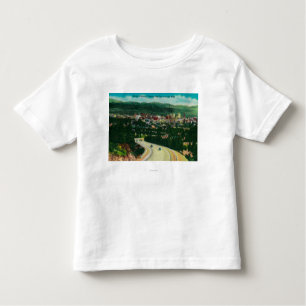T-shirt Pour Les Tous Petits Route de coucher du soleil entrant dans Spokane de