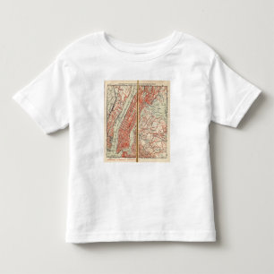 T-shirt Pour Les Tous Petits Routes de bicyclette à New York et Connecticut 6