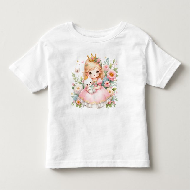 T-shirt Pour Les Tous Petits Royal Cuddle - Princesse et ours (Devant)