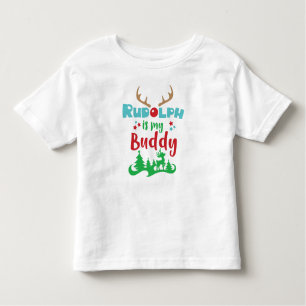 T-shirt Pour Les Tous Petits Rudolph Est Mon Époux, Reindeer, Antlers, Noël