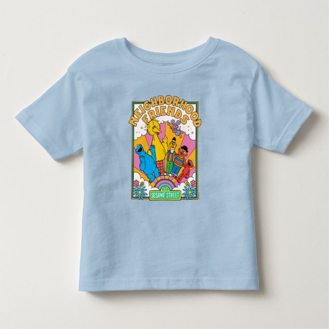 T-shirt Pour Les Tous Petits Rue Sésame | Amis de voisinage (Devant)