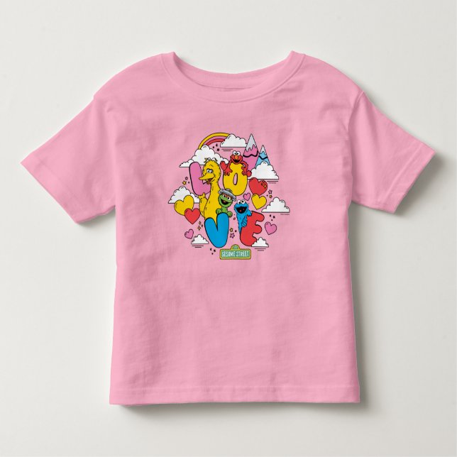 T-shirt Pour Les Tous Petits Rue Sésame | Amour (Devant)