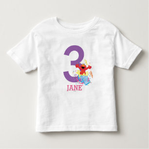 T-shirt Pour Les Tous Petits Rue Sésame Anniversaire d'Elmo Girl