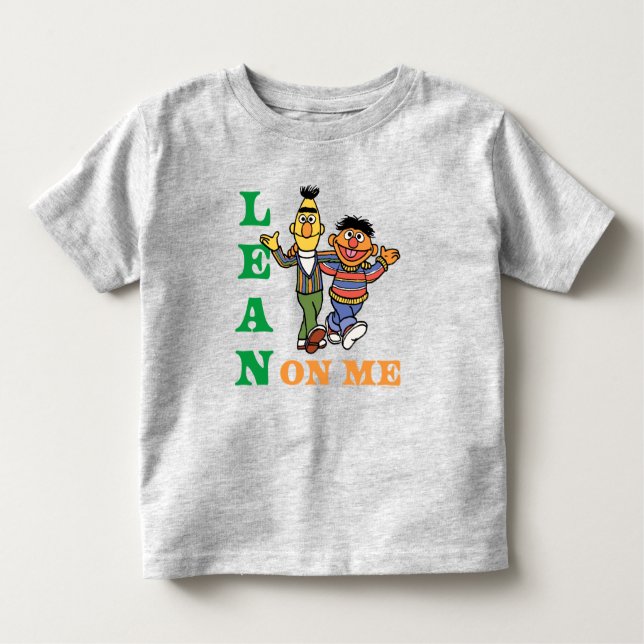 T-shirt Pour Les Tous Petits Rue Sésame | Bert & Ernie Lean sur moi (Devant)