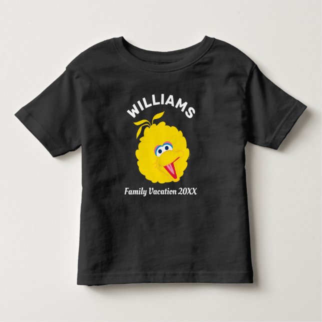 T-shirt Pour Les Tous Petits Rue Sésame | Big Bird Famille Vacances (Devant)