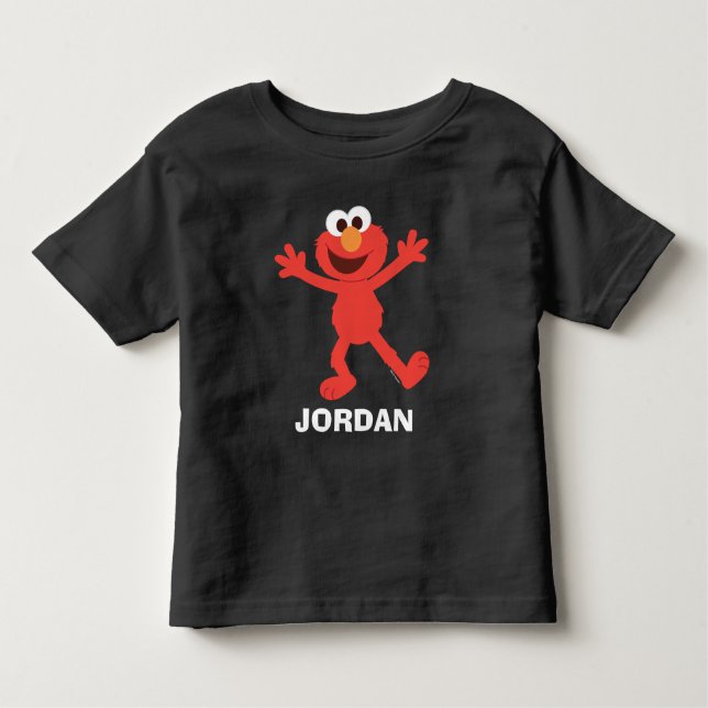 T-shirt Pour Les Tous Petits Rue Sésame | Bodysuit Elmo Baby personnalisé (Devant)