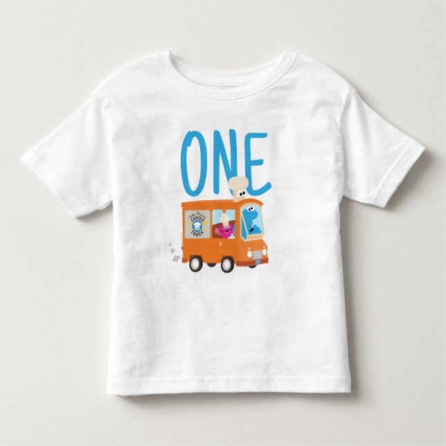 T-shirt Pour Les Tous Petits Rue Sésame | Cookie Monster Food Truck Anniversair (Devant)