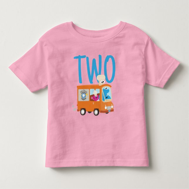 T-shirt Pour Les Tous Petits Rue Sésame | Cookie Monster Food Truck Anniversair (Devant)