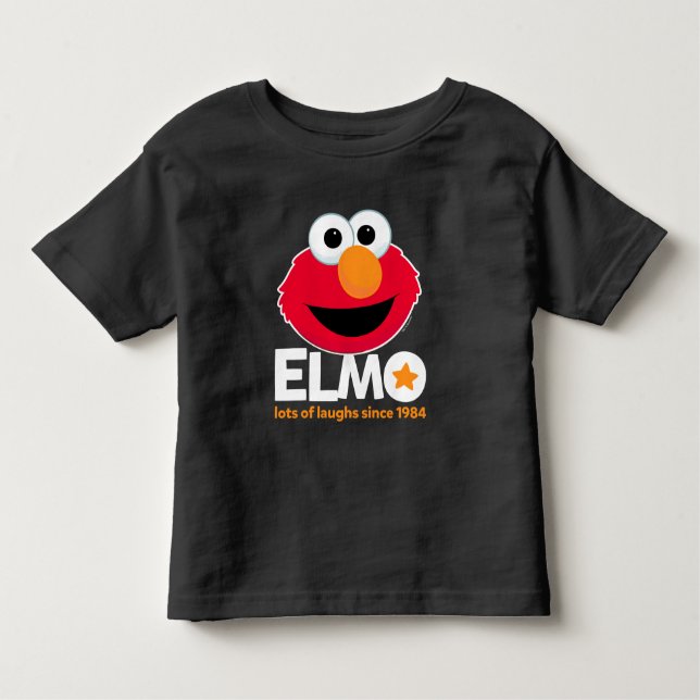 T-shirt Pour Les Tous Petits Rue Sésame | Elmo Beaucoup de rires depuis 1984 (Devant)
