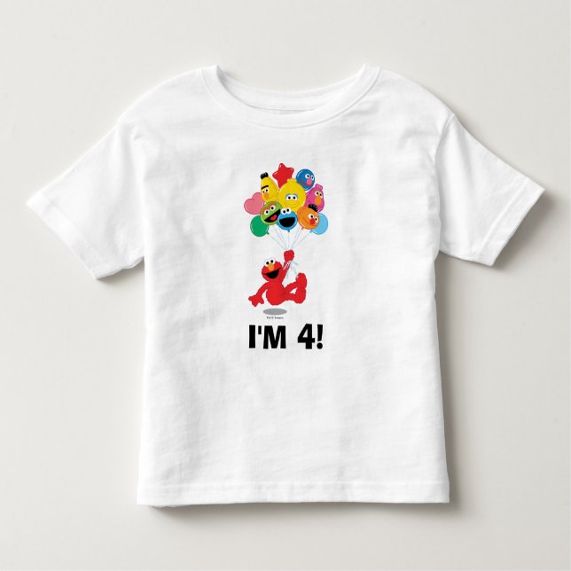 T-shirt Pour Les Tous Petits Rue Sésame | Elmo et ses amis Anniversaire (Devant)
