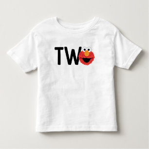 T-shirt Pour Les Tous Petits Rue Sésame   Elmo Face Je suis deux Anniversaire