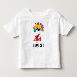 T-shirt Pour Les Tous Petits Rue Sésame Elmo & Pals - 3ème anniversaire