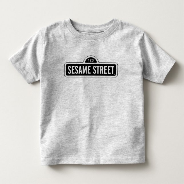 T-shirt Pour Les Tous Petits Rue Sésame | Logo B&W (Devant)