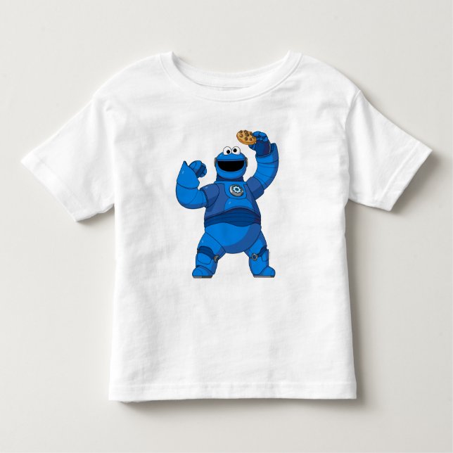 T-shirt Pour Les Tous Petits Rue Sésame | Méca Builders Cookie Monster (Devant)