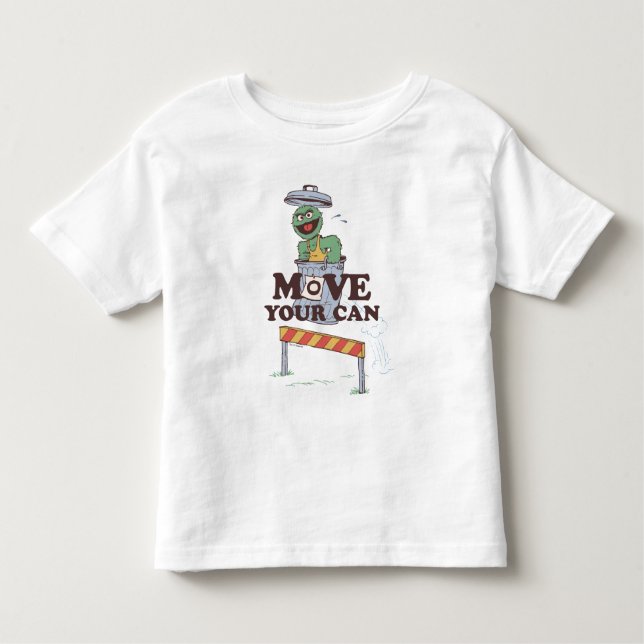 T-shirt Pour Les Tous Petits Rue Sésame | Oscar the Grouch Move Your Can (Devant)