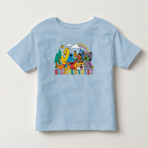 T-shirt Pour Les Tous Petits Rue Sésame Rainbow Wave