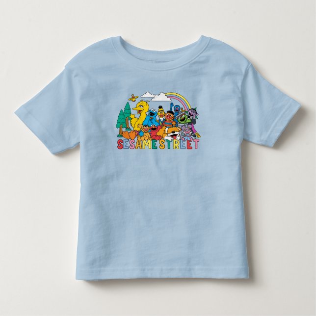 T-shirt Pour Les Tous Petits Rue Sésame | Rainbow Wave (Devant)
