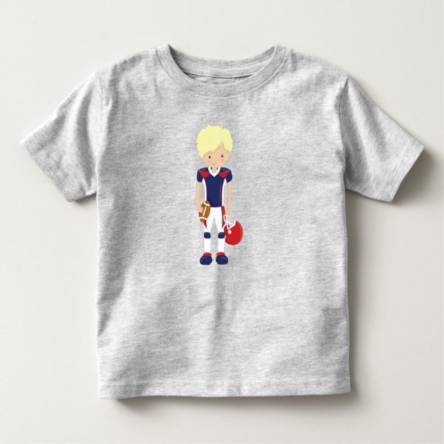 T-shirt Pour Les Tous Petits Rugby, Football Américain, Garçon Mignon, Cheveux  (Devant)