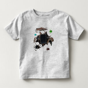 T-shirt Pour Les Tous Petits Rustique Vintage Car Grunge Art,