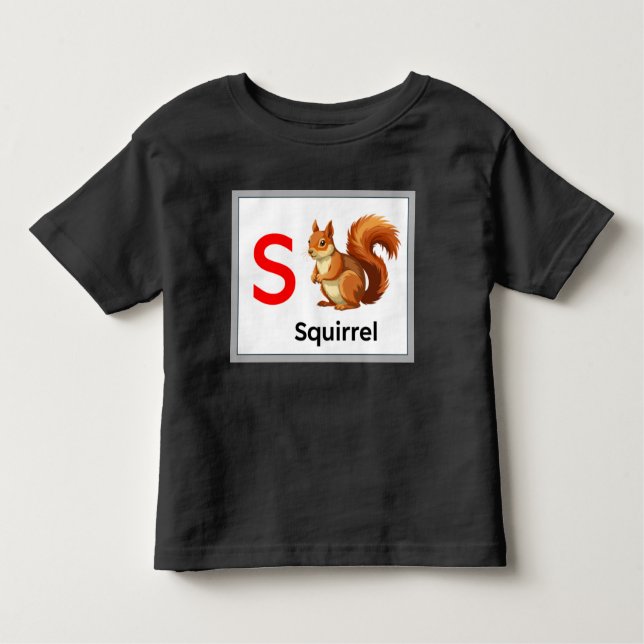T-shirt Pour Les Tous Petits S est pour Squirrel (Devant)