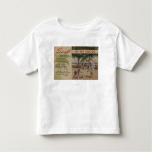 T-shirt Pour Les Tous Petits Sable en mes chaussures et Floride PoemFlorida