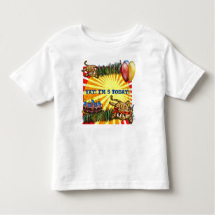 T-shirt Pour Les Tous Petits Safari Ultra mignonne Leopard Invitations d'annive