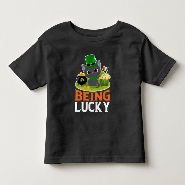 T-shirt Pour Les Tous Petits Saint Patrick's Day Être chanceux (Devant)